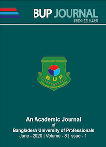 BUP JOURNAL, Volume - 8, Issue - 1, June - 2020