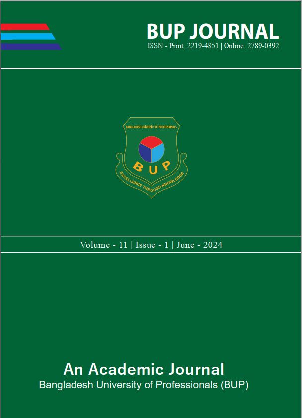 BUP JOURNAL, Volume - 11, Issue - 1, June - 2024