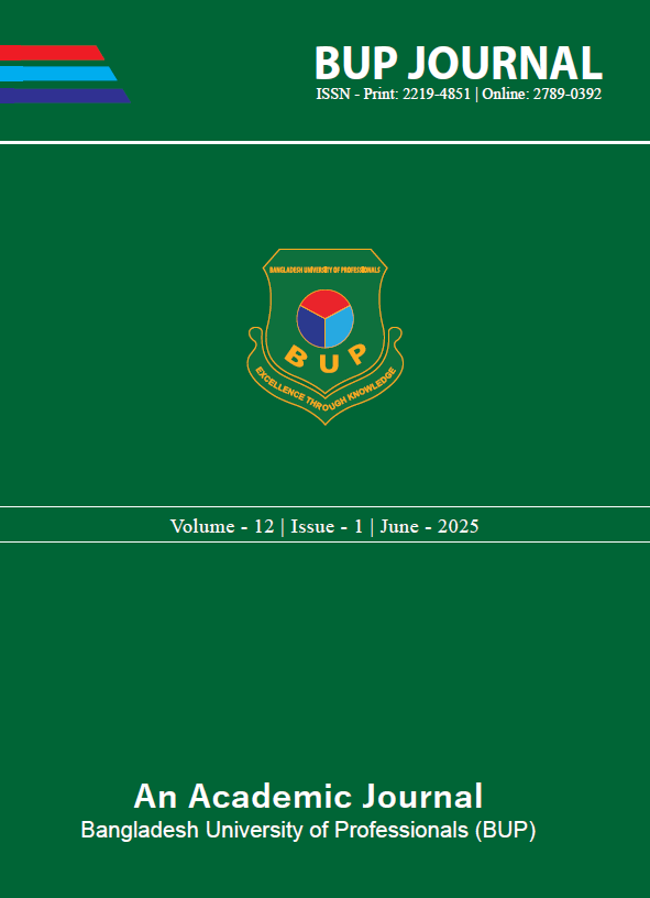 BUP JOURNAL, Volume - 12, Issue - 1, June- 2025